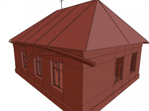 old russian abandoned brick house 3D Модель
