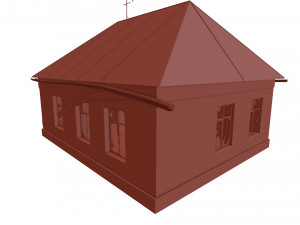 old russian abandoned brick house 3D Модель