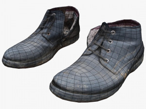 old shabby shoes 3d 3D Model