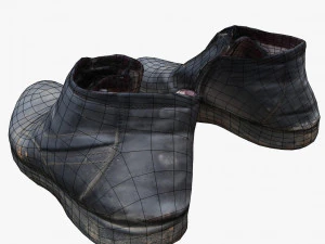 old shabby shoes 3d 3D Model