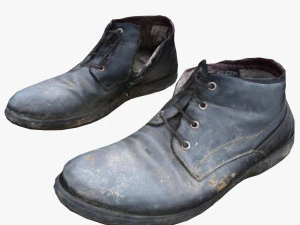 old shabby shoes 3d 3D Model