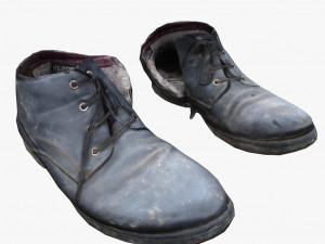 old shabby shoes 3d 3D Model