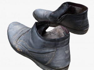 old shabby shoes 3d 3D Model