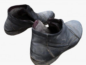 old shabby shoes 3d 3D Model
