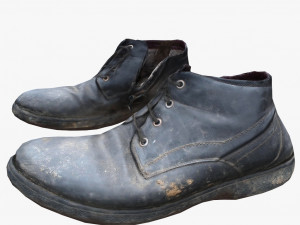 old shabby shoes 3d 3D Model