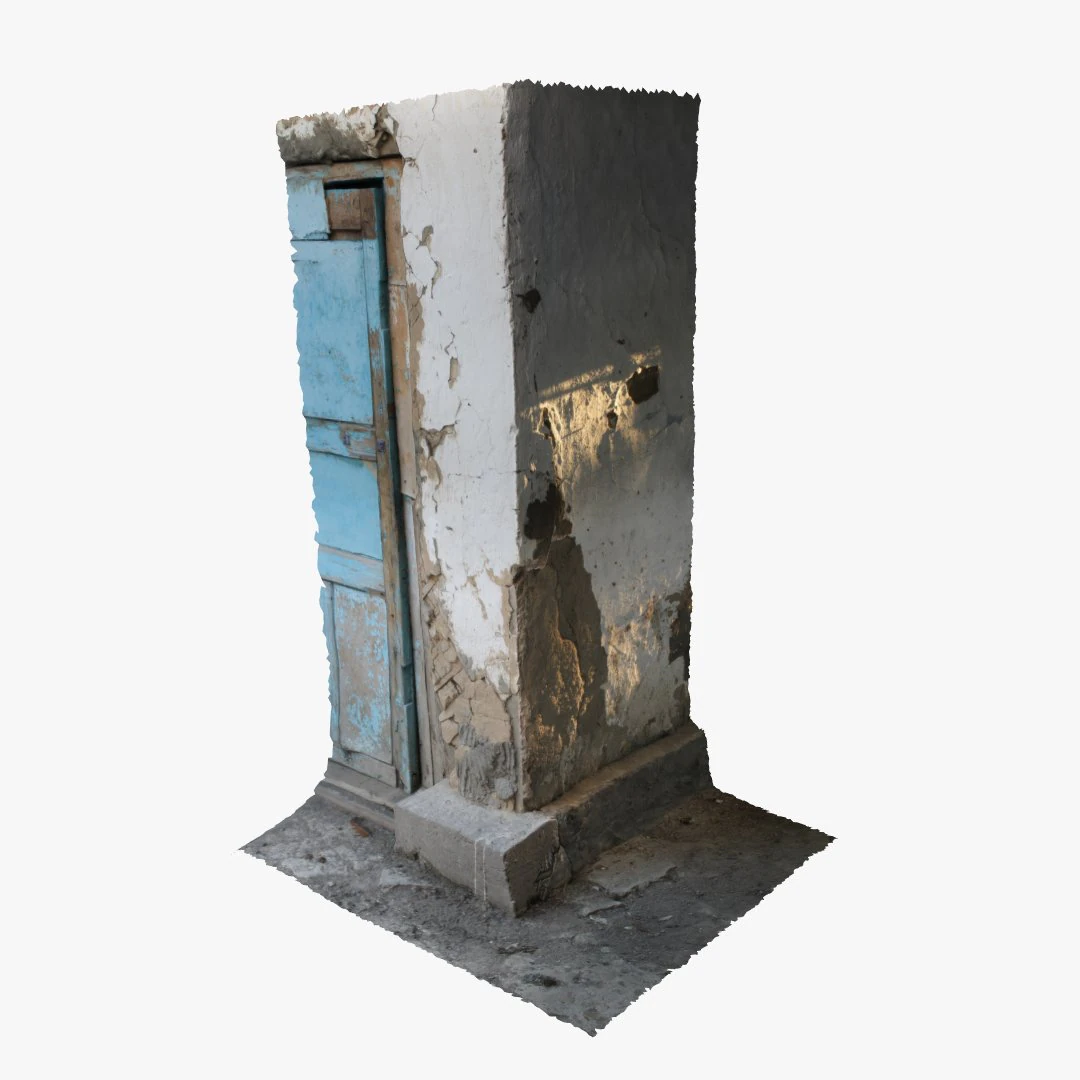 3d old wall corner scanned 3D Model .c4d .max .obj .3ds .fbx .stl .blend 