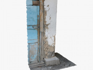3d old wall corner scanned Modelo 3D