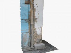 3d old wall corner scanned 3D Model