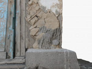 3d old wall corner scanned Modelo 3D