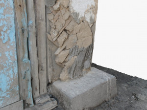 3d old wall corner scanned Modelo 3D