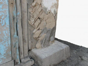 3d old wall corner scanned 3D Model