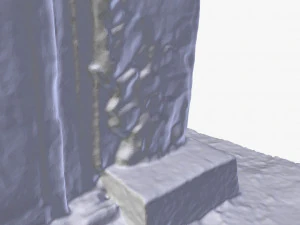 3d old wall corner scanned 3D Model