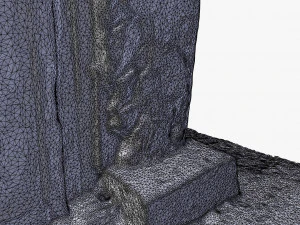 3d old wall corner scanned 3D Model