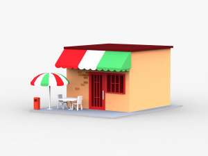 3d pizza restaurant Model 3D