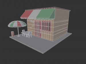 3d pizza restaurant Model 3D