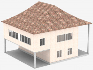 private house 1 low-poly 3D Model