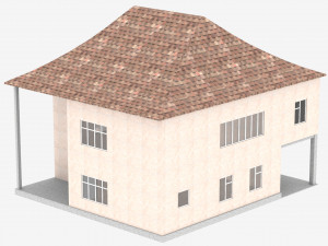 private house 1 low-poly Model 3D