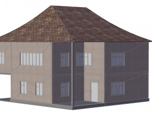 private house 1 low-poly Model 3D