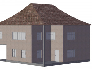 private house 1 low-poly Model 3D