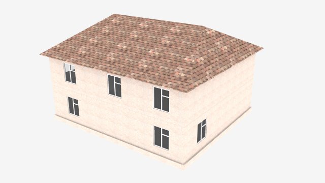 private house 2 model Modelo 3D .c4d .max .obj .3ds .fbx .stl .blend 