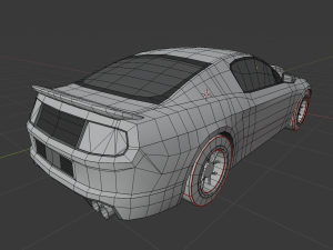 real time gt500 low-poly 3D Model