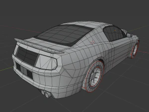 real time gt500 low-poly 3D Model