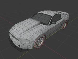 real time gt500 low-poly 3D Model