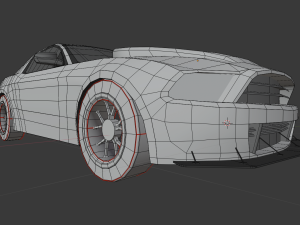 real time gt500 low-poly 3D Model
