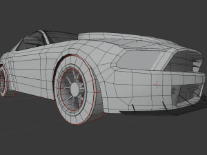 real time gt500 low-poly 3D Model