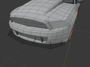 real time gt500 low-poly 3D Model