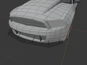 real time gt500 low-poly 3D Model