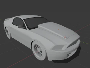 real time gt500 low-poly 3D Model