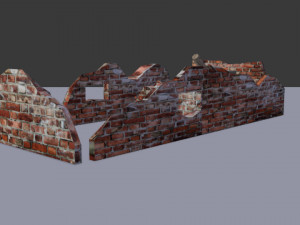ruined building low poly 3D 模型