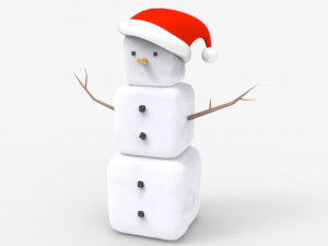 snowman cube 3D Model