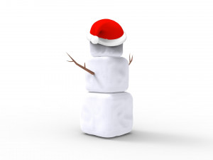 snowman cube 3D Model
