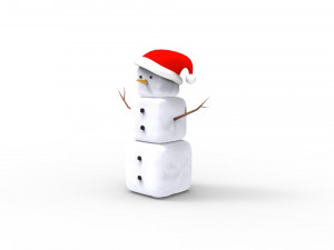 snowman cube 3D Model