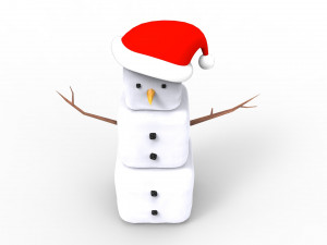 snowman cube 3D Model