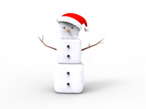 snowman cube 3D Model