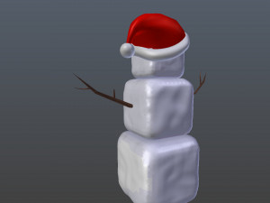 snowman cube 3D Model
