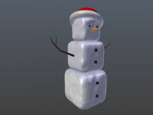 snowman cube 3D Model
