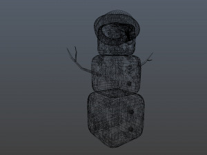 snowman cube 3D Model