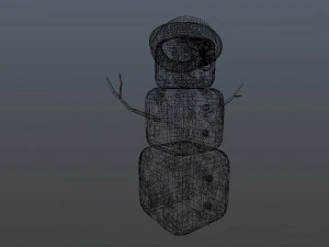 snowman cube 3D Model