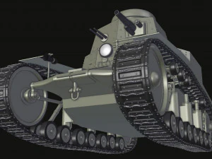 t-18ms-1 soviet light tank 3D Model