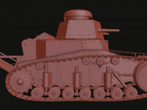 t-18ms-1 soviet light tank 3D Model