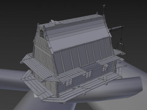 tale house in a tree house low-poly 3D Модель