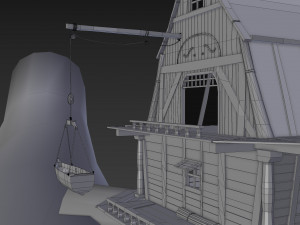 tale house in a tree house low-poly 3D Модель