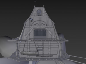 tale house in a tree house low-poly 3D Модель