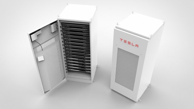 tesla powerpack 3D 模型 .c4d .max .obj .3ds .fbx .stl .blend 