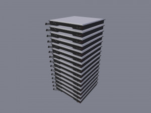 tesla powerpack 3D 模型