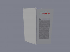tesla powerpack 3D 模型
